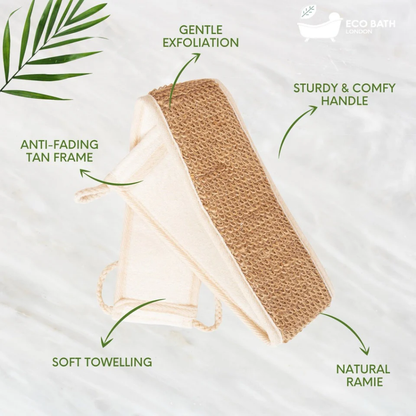 Bakskrúbbur úr kínagrasi (ramie) - EcoBath London