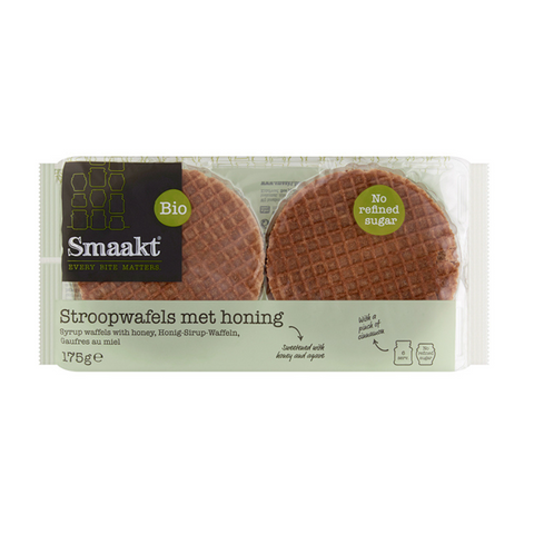 Sýrópsvöfflur með hunangi - lífrænar - 6 stk.