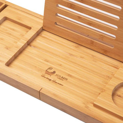 Lúxus baðbakki úr bambus. 75-95 cm. - Eco Bath London