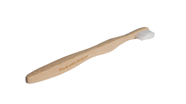 Brush with bamboo fullorðins tannbursti